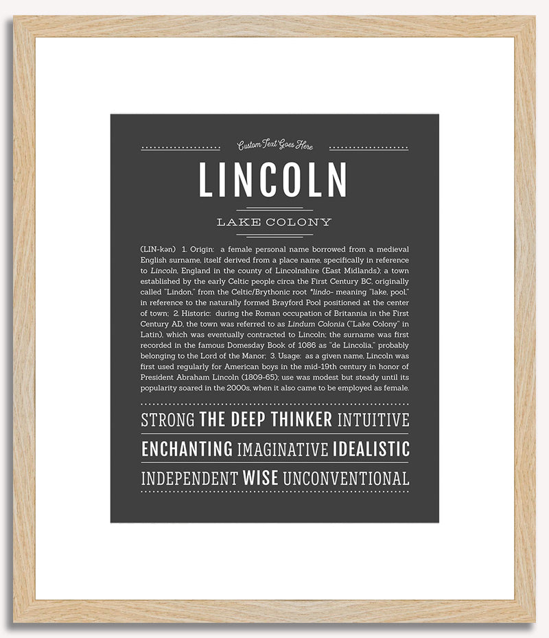 Lincoln (male) | Name Art Print