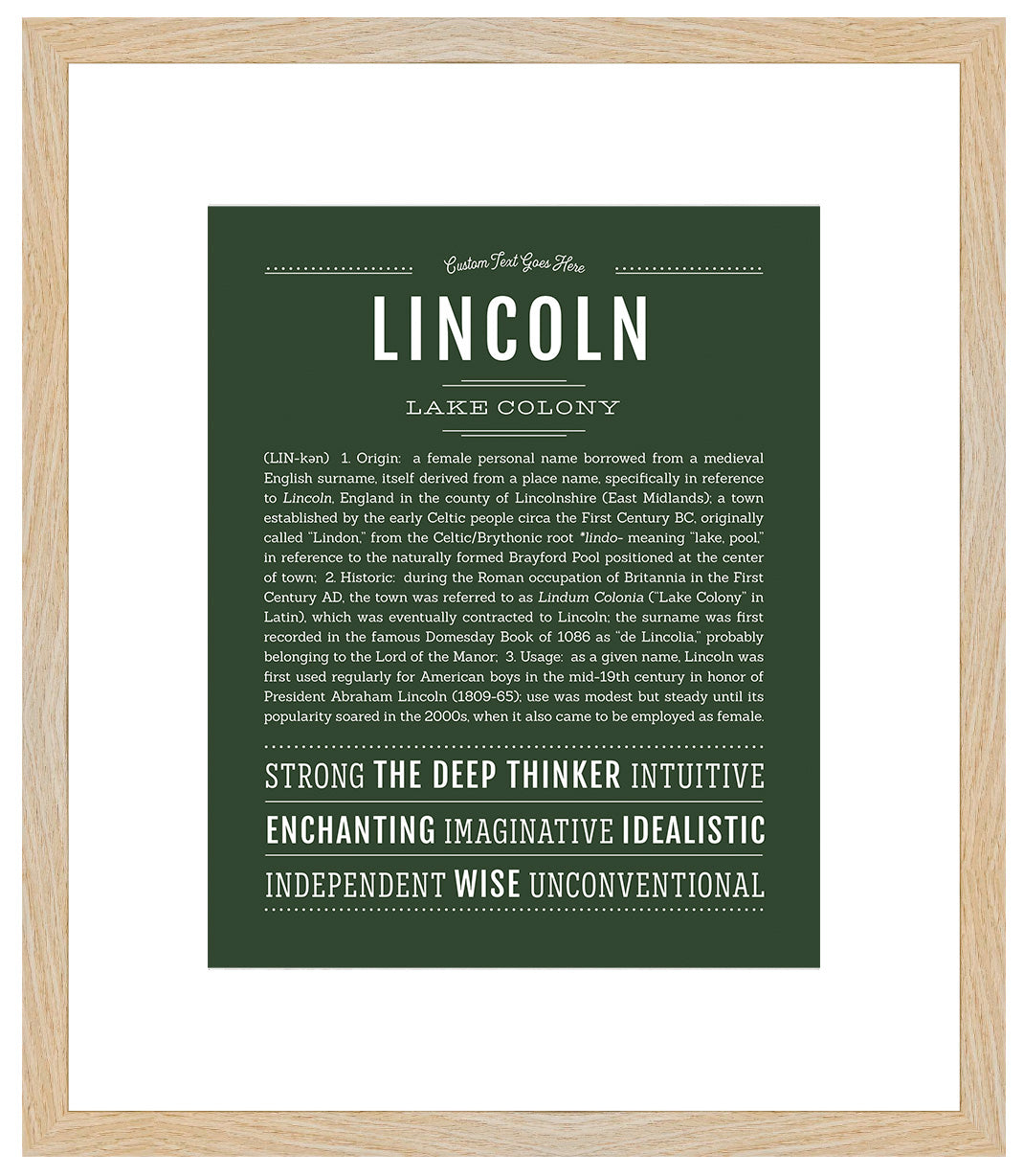 Lincoln (male) | Name Art Print