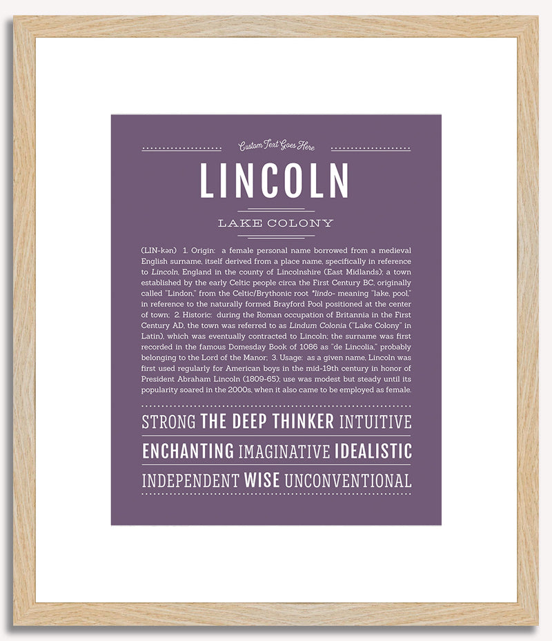 Lincoln (male) | Name Art Print