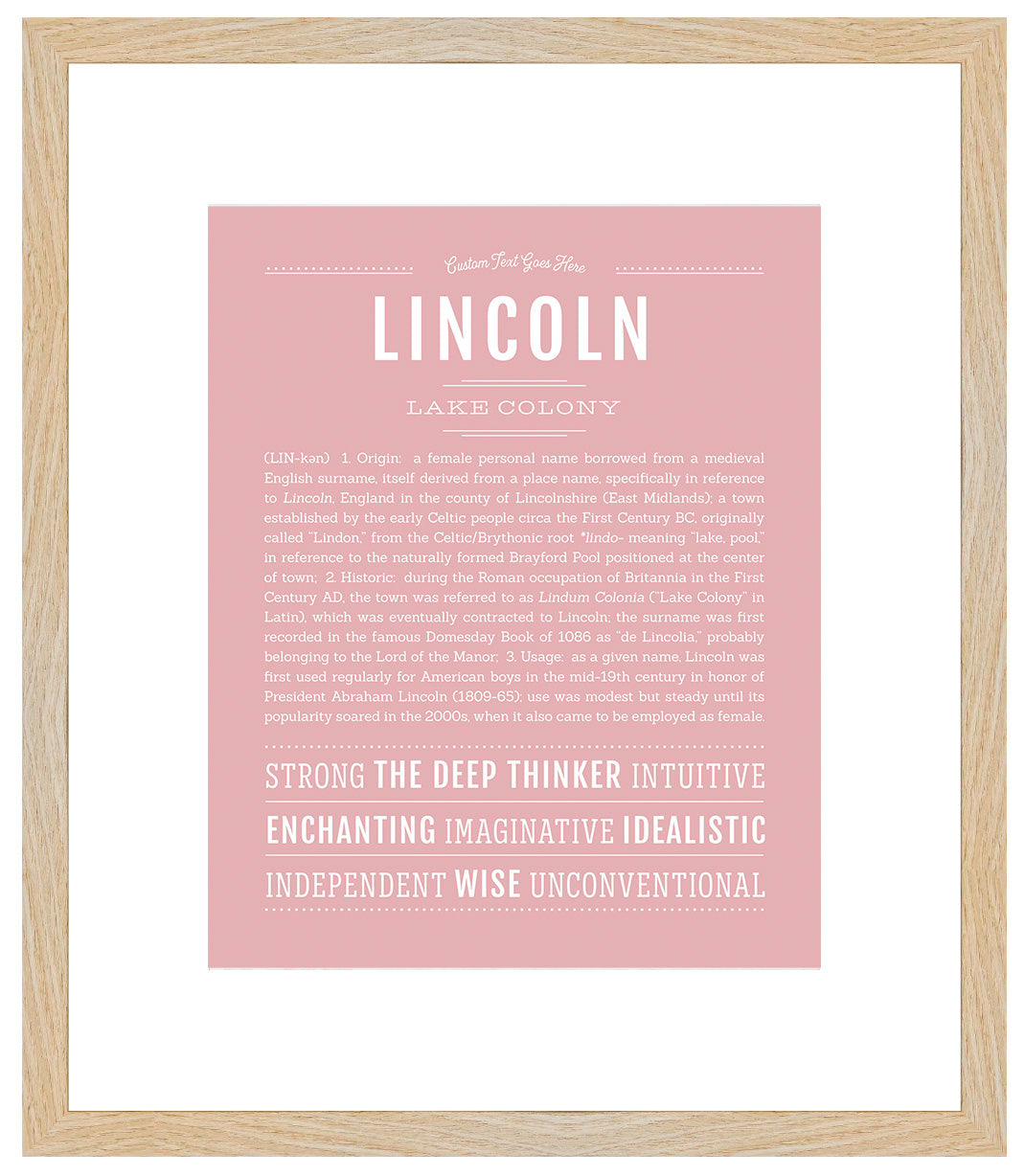 Lincoln (male) | Name Art Print