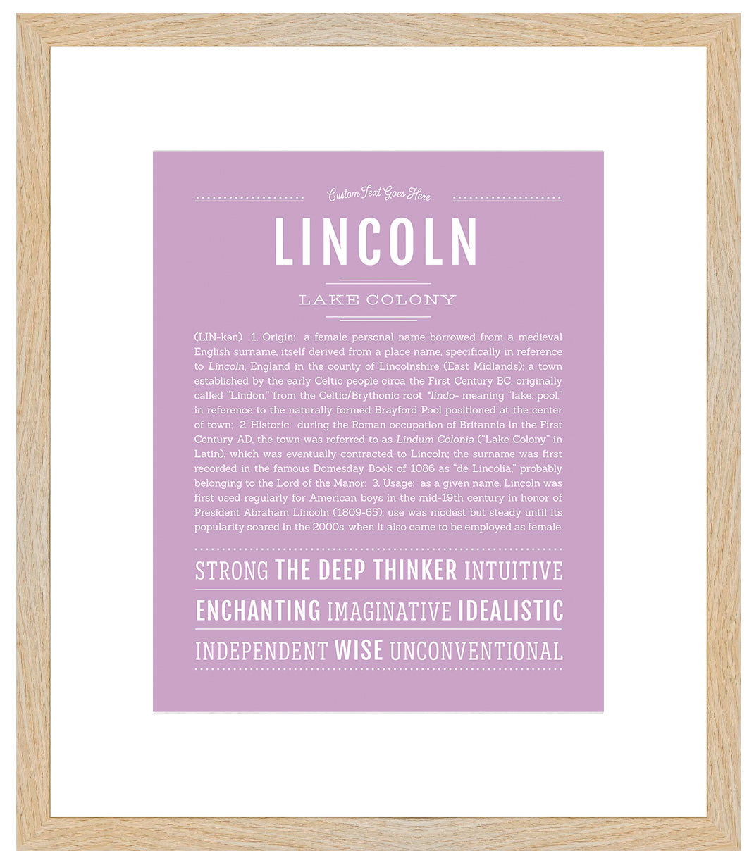 Lincoln (male) | Name Art Print