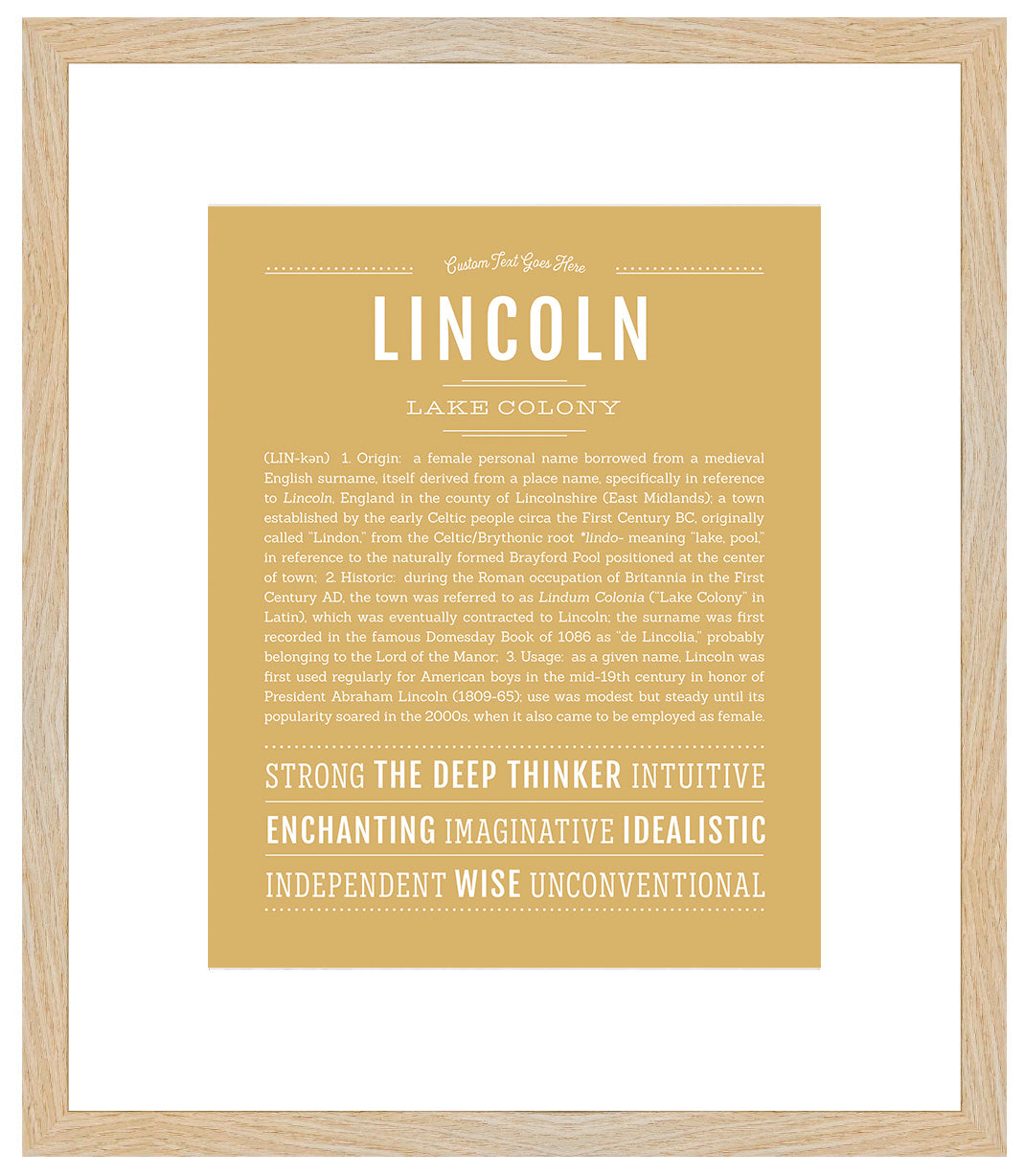 Lincoln (male) | Name Art Print