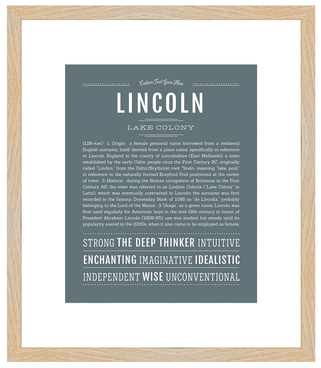 Lincoln (male) | Name Art Print