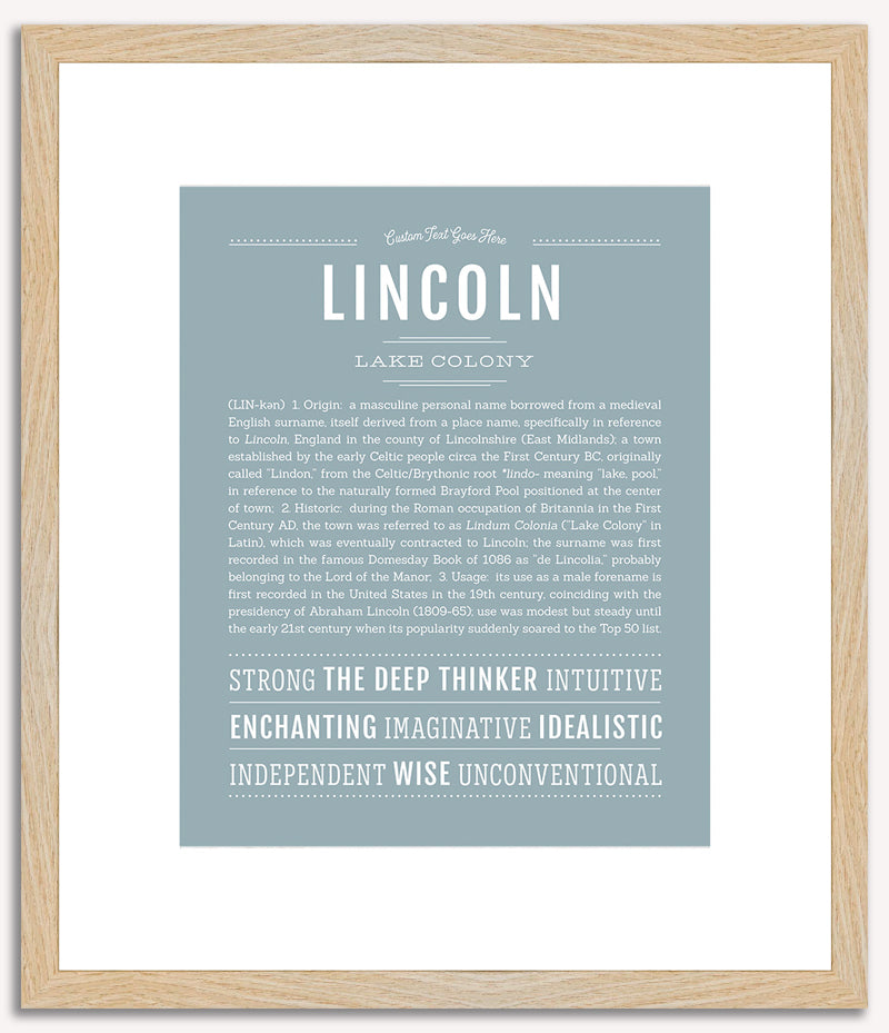 Lincoln (male) | Name Art Print