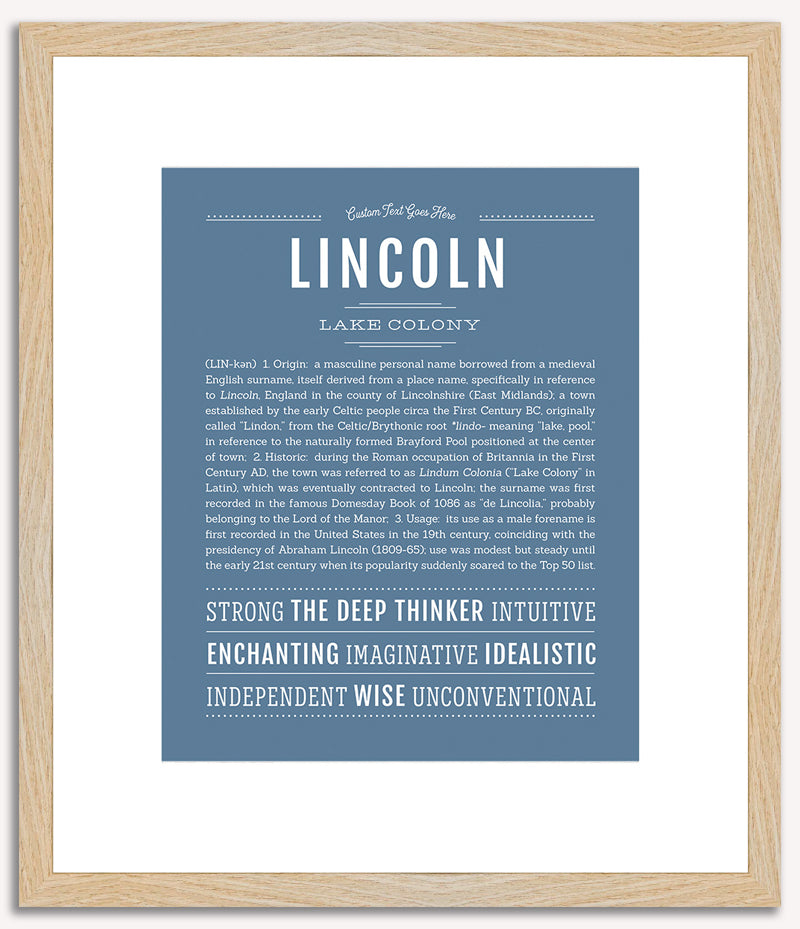 Lincoln (male) | Name Art Print