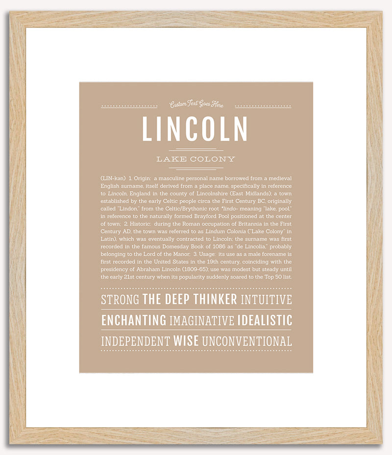 Lincoln (male) | Name Art Print