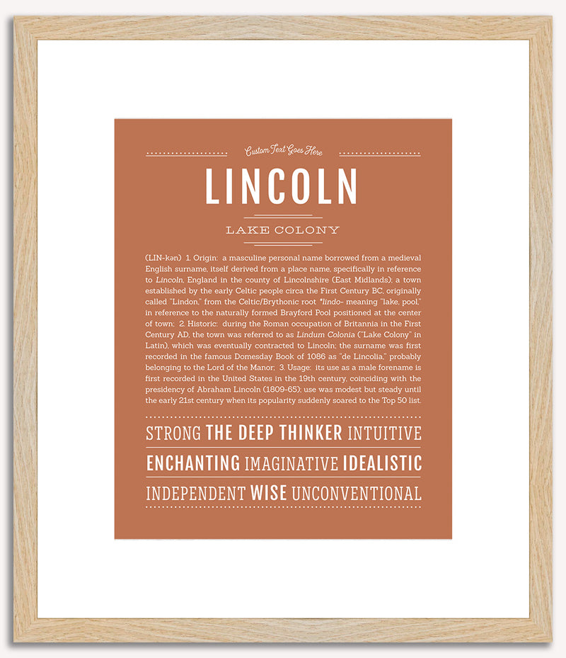 Lincoln (male) | Name Art Print