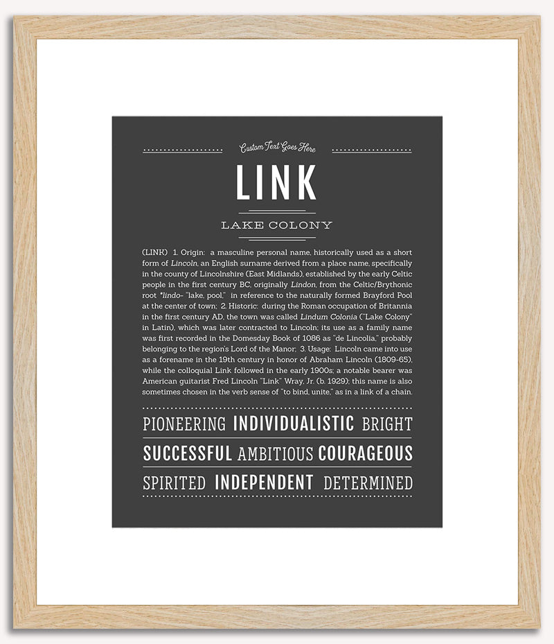 Link | Name Art Print