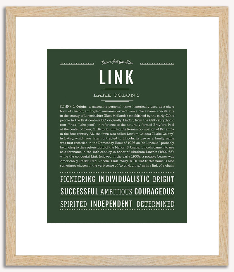 Link | Name Art Print