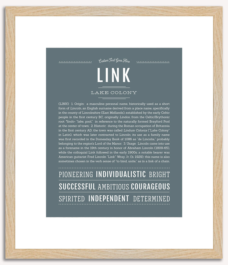 Link | Name Art Print