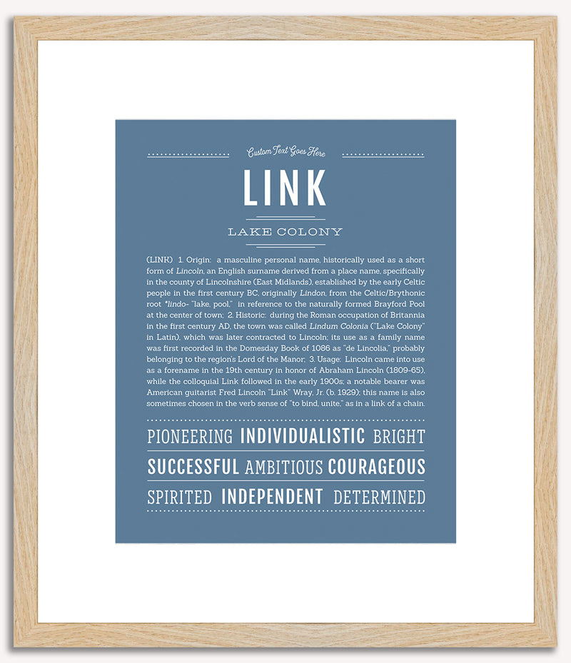 Link | Name Art Print