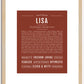 Lisa | Name Art Print