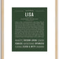 Lisa | Name Art Print