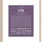 Lisa | Name Art Print