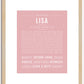 Lisa | Name Art Print