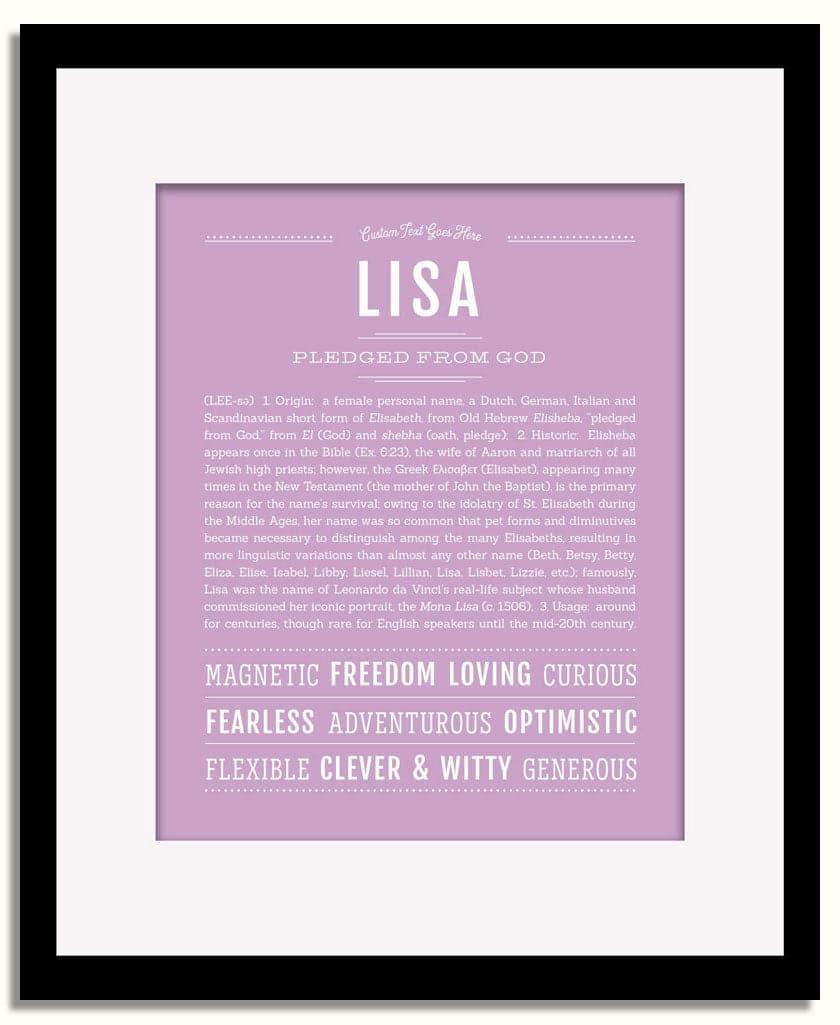 Frame Options | Lilac | Black Frame, Matted