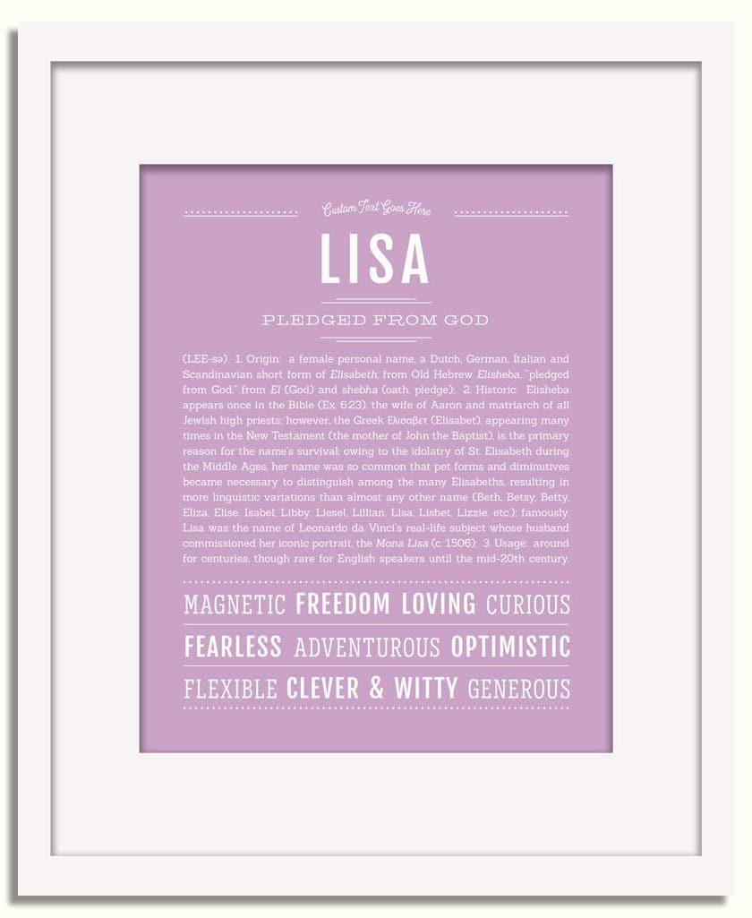 Frame Options | Lilac | White Frame, Matted