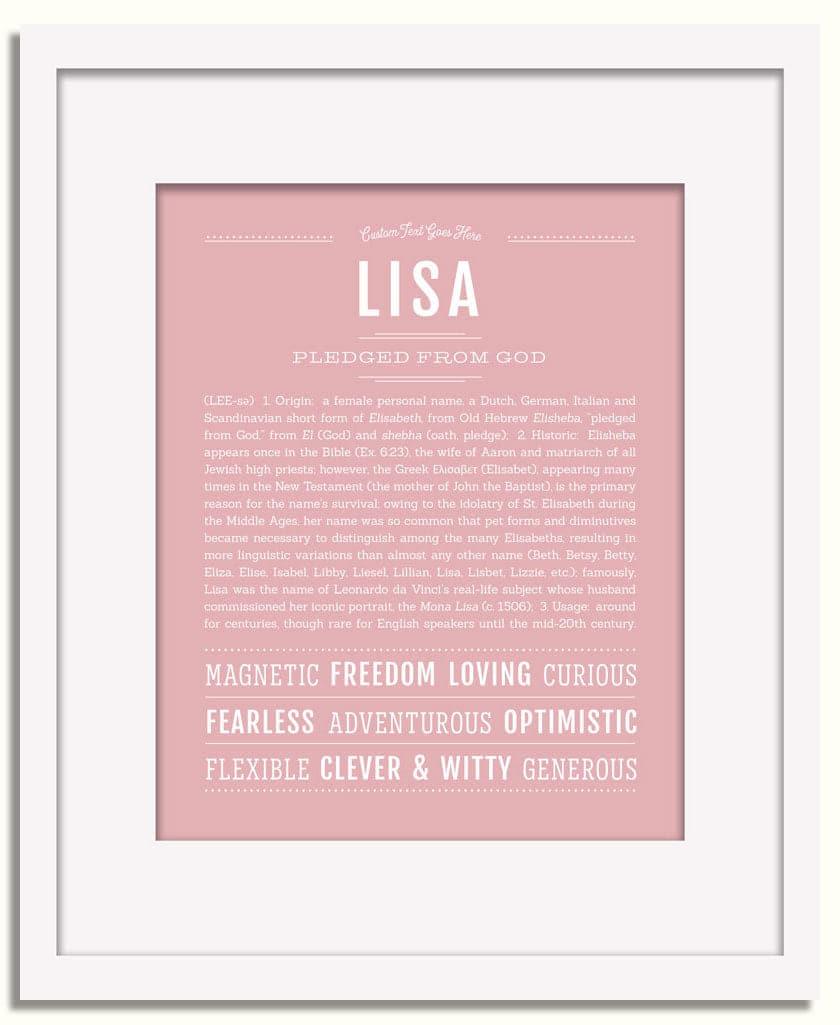 Frame Options | Dusty Rose | White Frame, Matted