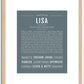 Lisa | Name Art Print