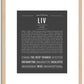 Liv | Name Art Print