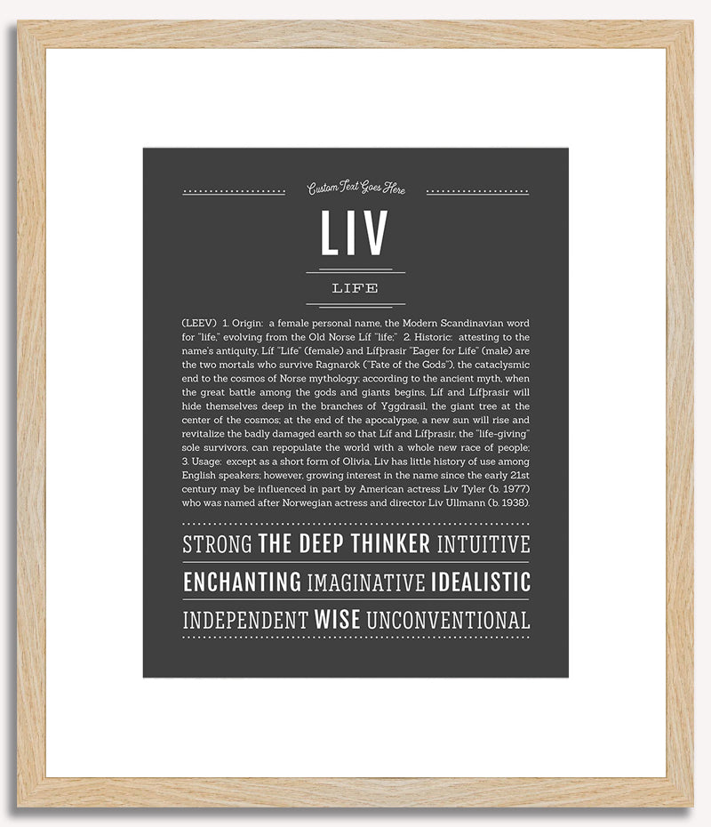 Liv | Name Art Print