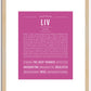 Liv | Name Art Print