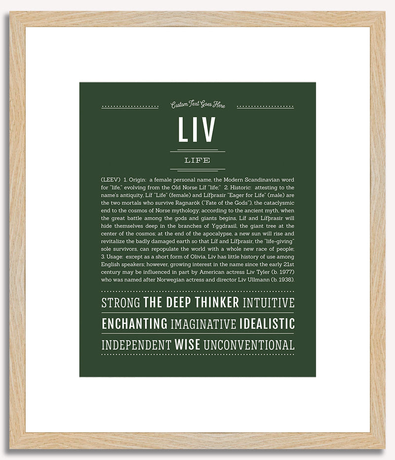 Liv | Name Art Print