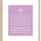 Liv | Name Art Print