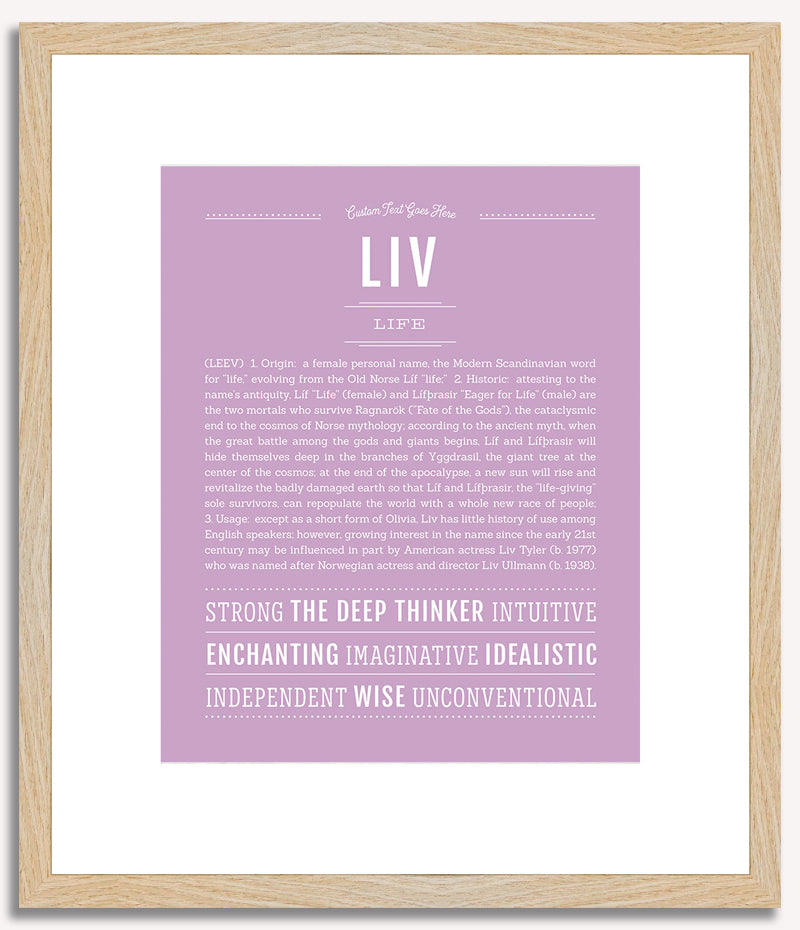 Liv | Name Art Print