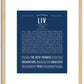 Liv | Name Art Print