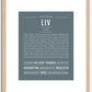 Liv | Name Art Print