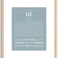 Liv | Name Art Print