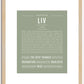 Liv | Name Art Print