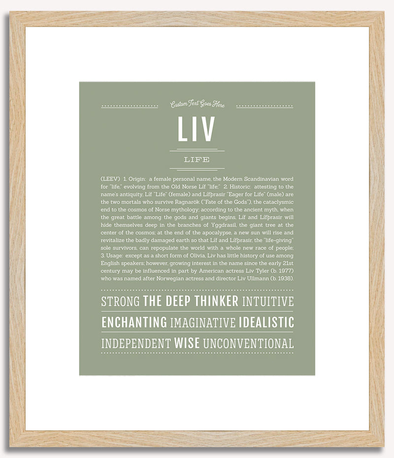 Liv | Name Art Print