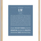 Liv | Name Art Print