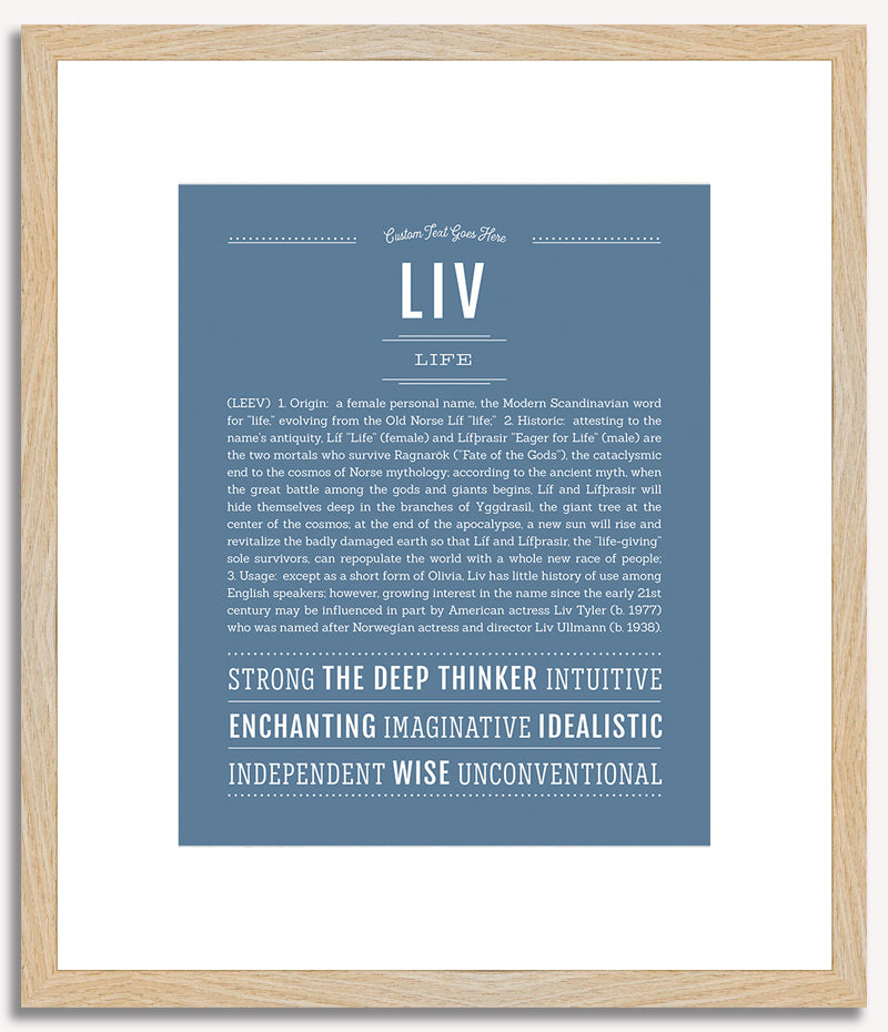 Liv | Name Art Print