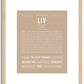 Liv | Name Art Print