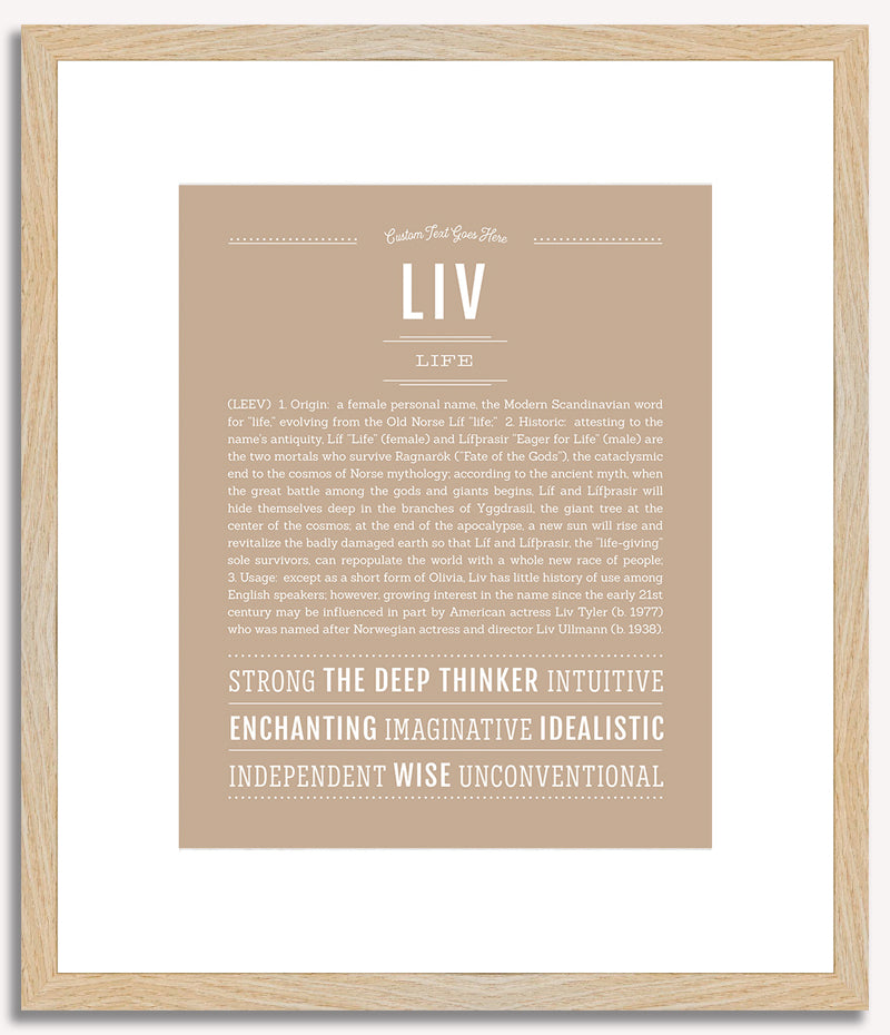 Liv | Name Art Print