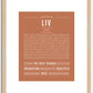 Liv | Name Art Print