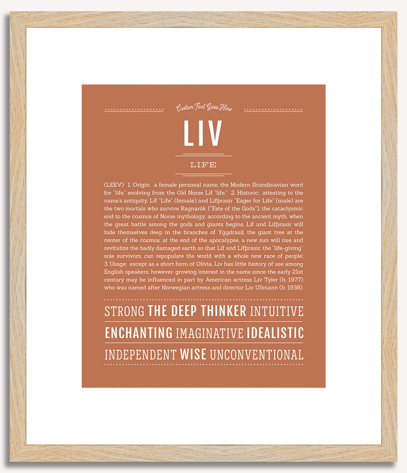 Liv | Name Art Print