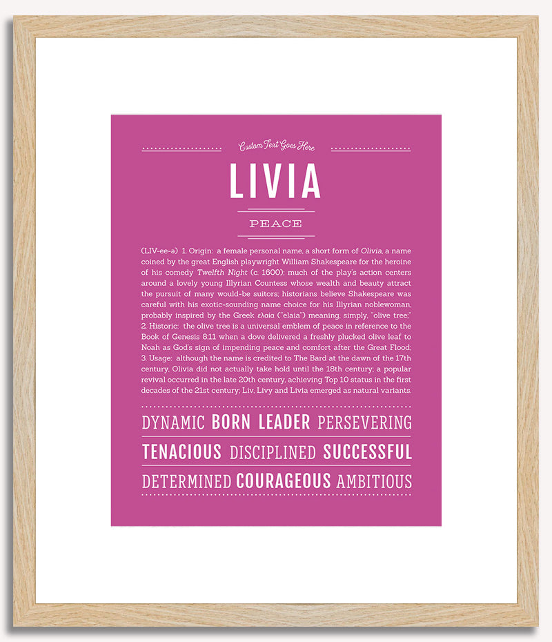 Livia | Name Art Print