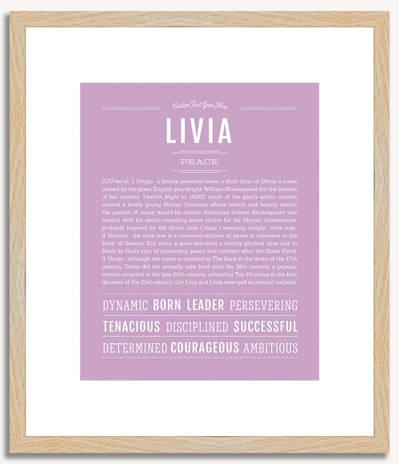 Livia | Name Art Print