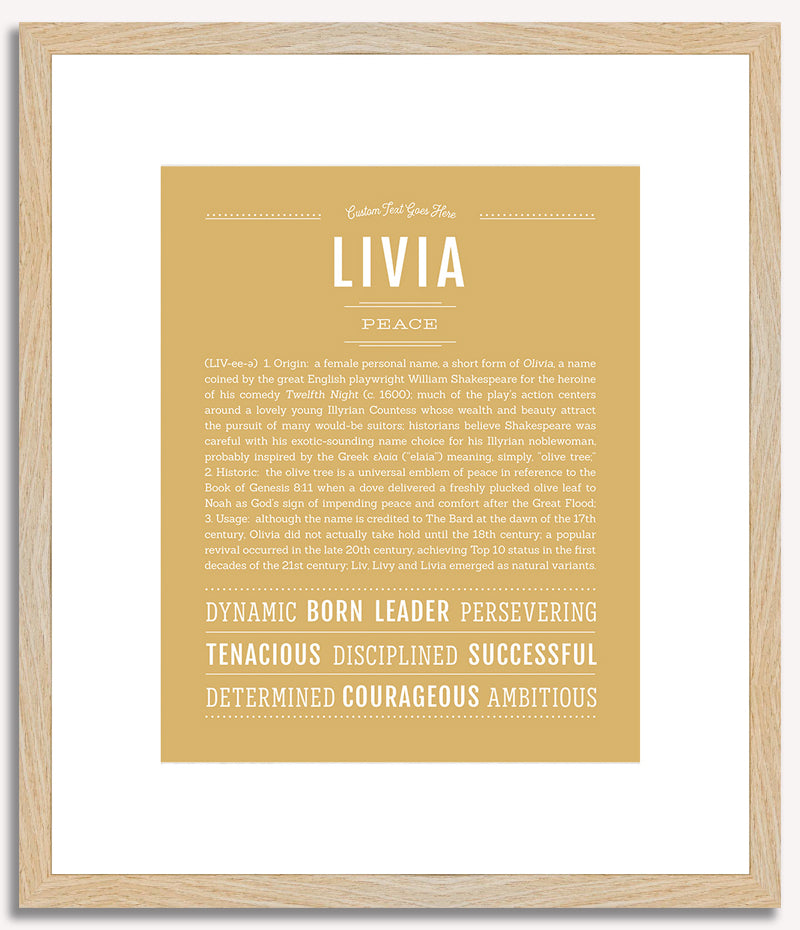 Livia | Name Art Print