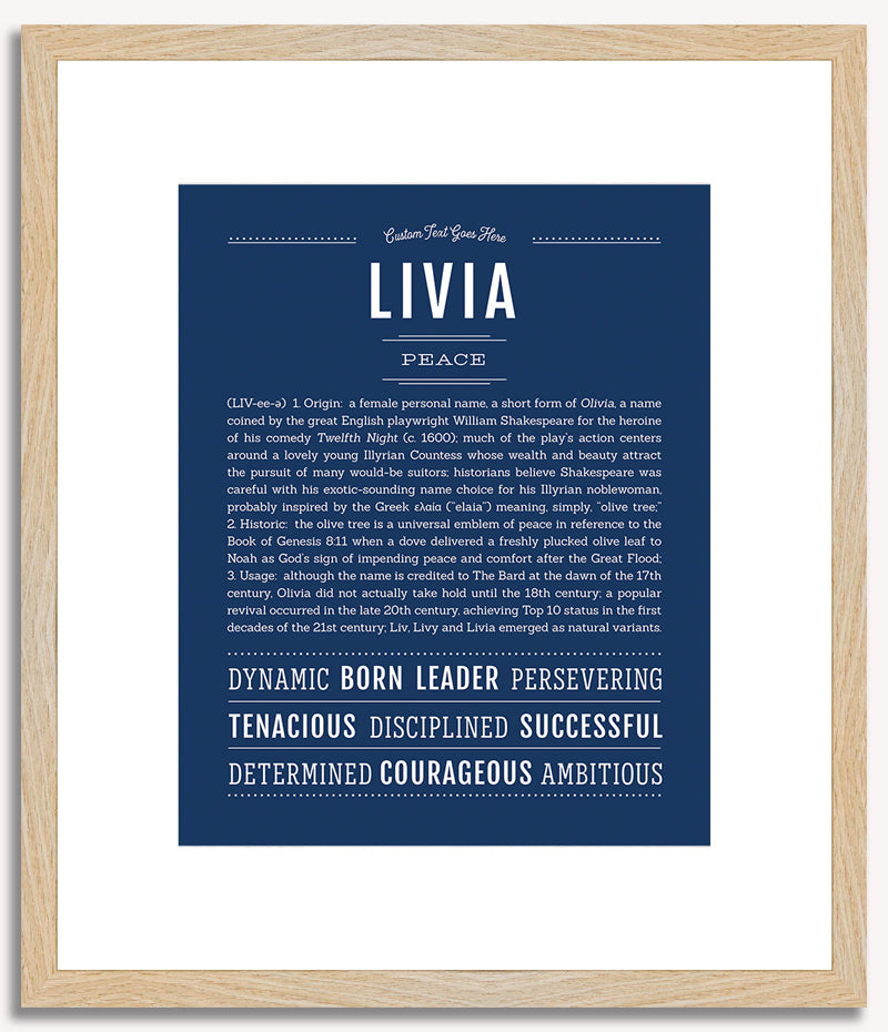 Livia | Name Art Print