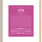 Liya | Name Art Print