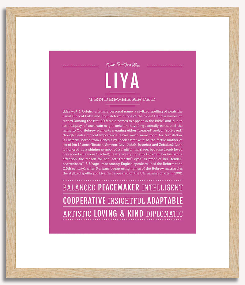 Liya | Name Art Print