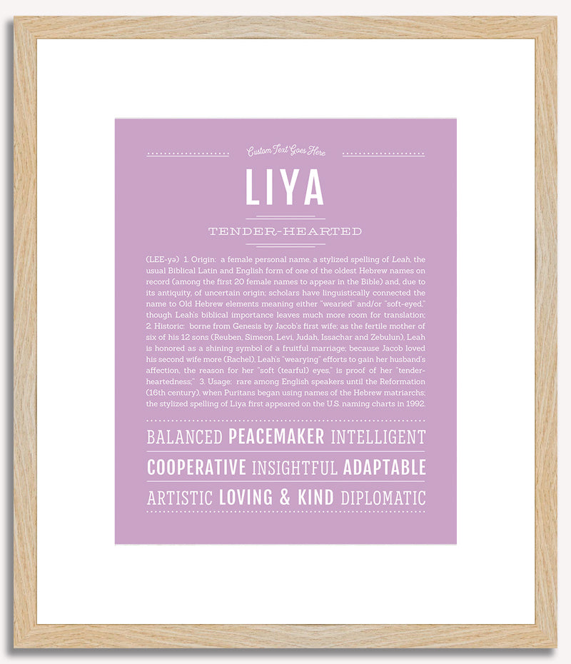 Liya | Name Art Print