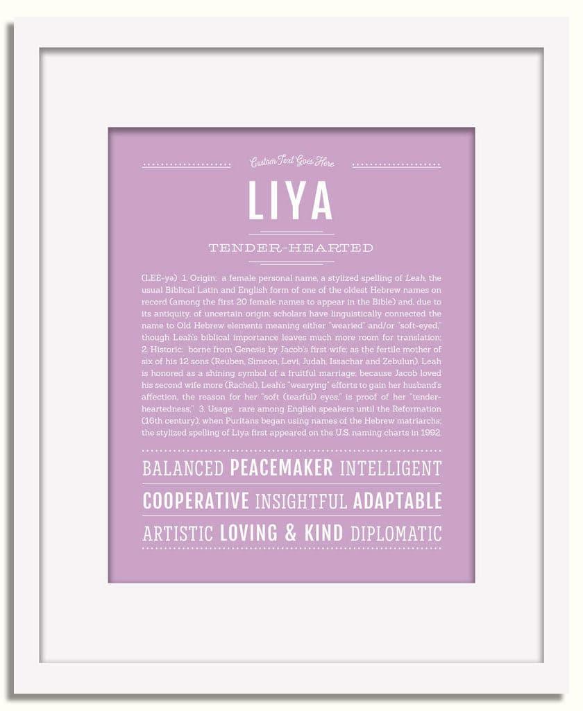 Frame Options | Lilac | White Frame, Matted