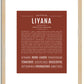 Liyana | Name Art Print