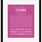 Liyana | Name Art Print